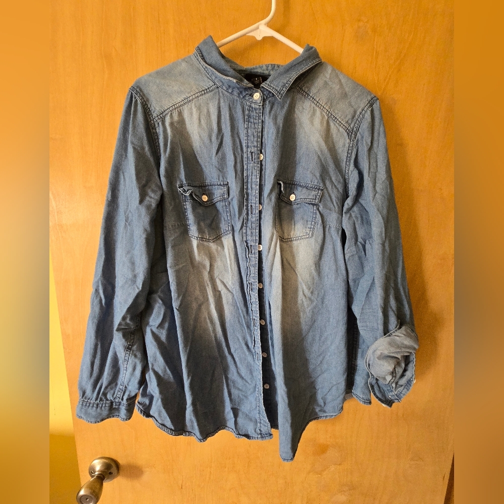 Torrid Blue Denim Button-Up Shirt